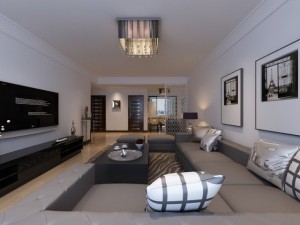 living and dining room 01 Modelo 3D