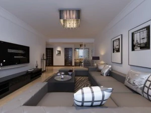 living and dining room 01 3D Model
