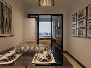living and dining room 01 3D Model