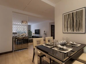 living and dining room 01 3D Model