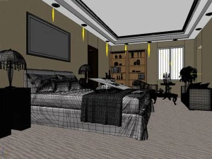 bedroom photo real 01 3D Model
