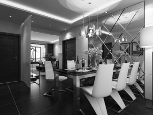 high quality living  dining room 03 3D Model