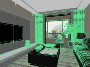 high quality living  dining room 03 3D Model