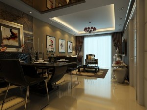 high quality living  dining room 04 3D Модель