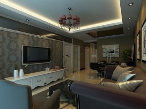 high quality living  dining room 04 3D Модель