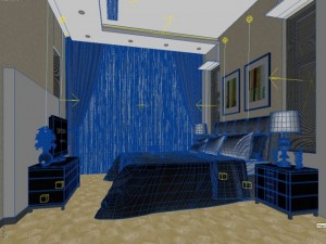 bedroom or hotel room 03 3D Model