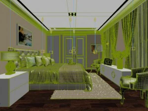 bedroom or hotel room 04 3D Model