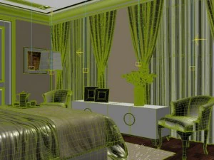 bedroom or hotel room 04 3D Model