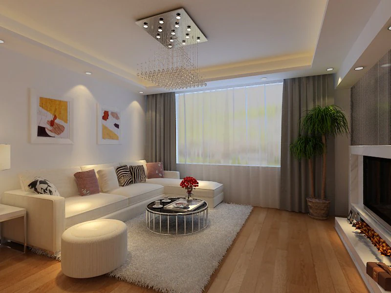 living  dining room 06 3D Model .c4d .max .obj .3ds .fbx .stl .blend 