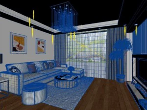 living  dining room 06 3D Model