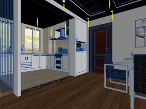 living  dining room 06 3D Model