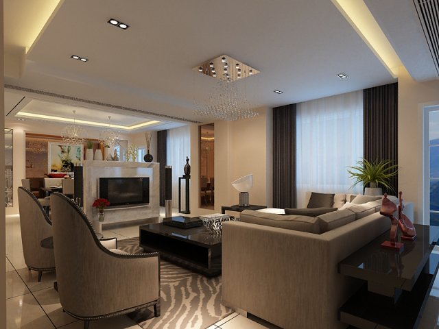 living  dining room 07 3Dモデル .c4d .max .obj .3ds .fbx .stl .blend 