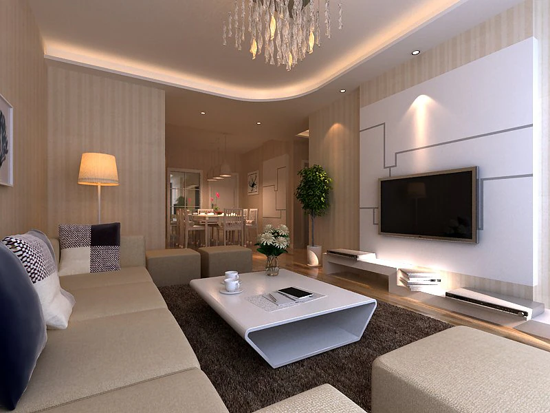 living  dining room 08 3D Model .c4d .max .obj .3ds .fbx .stl .blend 