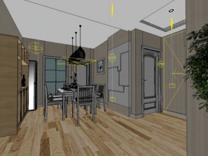 living  dining room 08 Modelo 3D