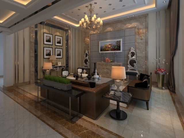 living room scene 10 3D Model .c4d .max .obj .3ds .fbx .stl .blend 