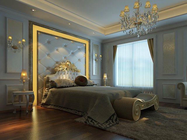 bedroom photoreal 3Dモデル .c4d .max .obj .3ds .fbx .stl .blend 