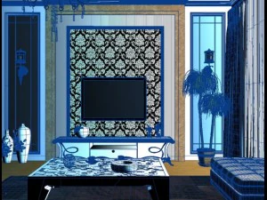living room scene 11 3D Model