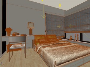 photoreal bedroom 3D मॉडल