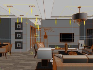 living room scene 12 3Dモデル