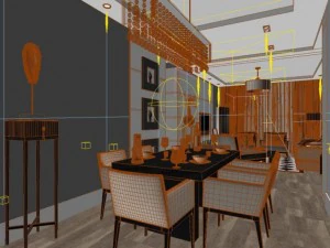 living room scene 12 3D Model