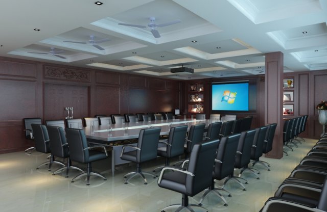 conference room 3D 模型 .c4d .max .obj .3ds .fbx .stl .blend 