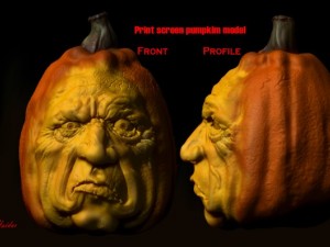 halloween pumpkin model 3D 모델