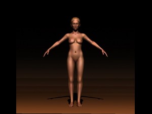 woman base mesh with cloth 3D Модель