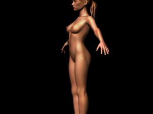 woman base mesh with cloth 3D Модель