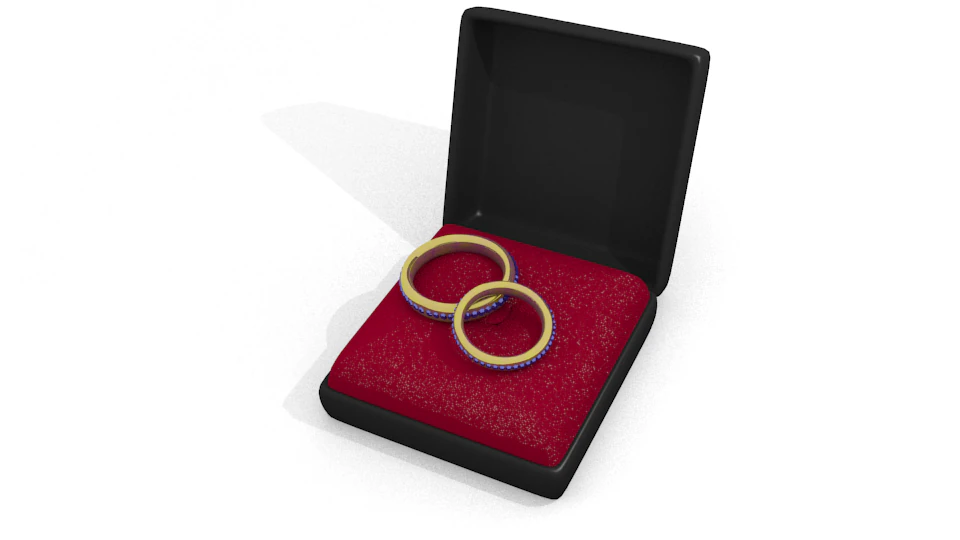 wedding rings 3D Model .c4d .max .obj .3ds .fbx .stl .blend 