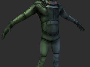 low poly sci fi character 3D Модель