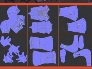 low poly sci fi character 3D Model