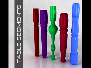 table segments pack 1 Model 3D