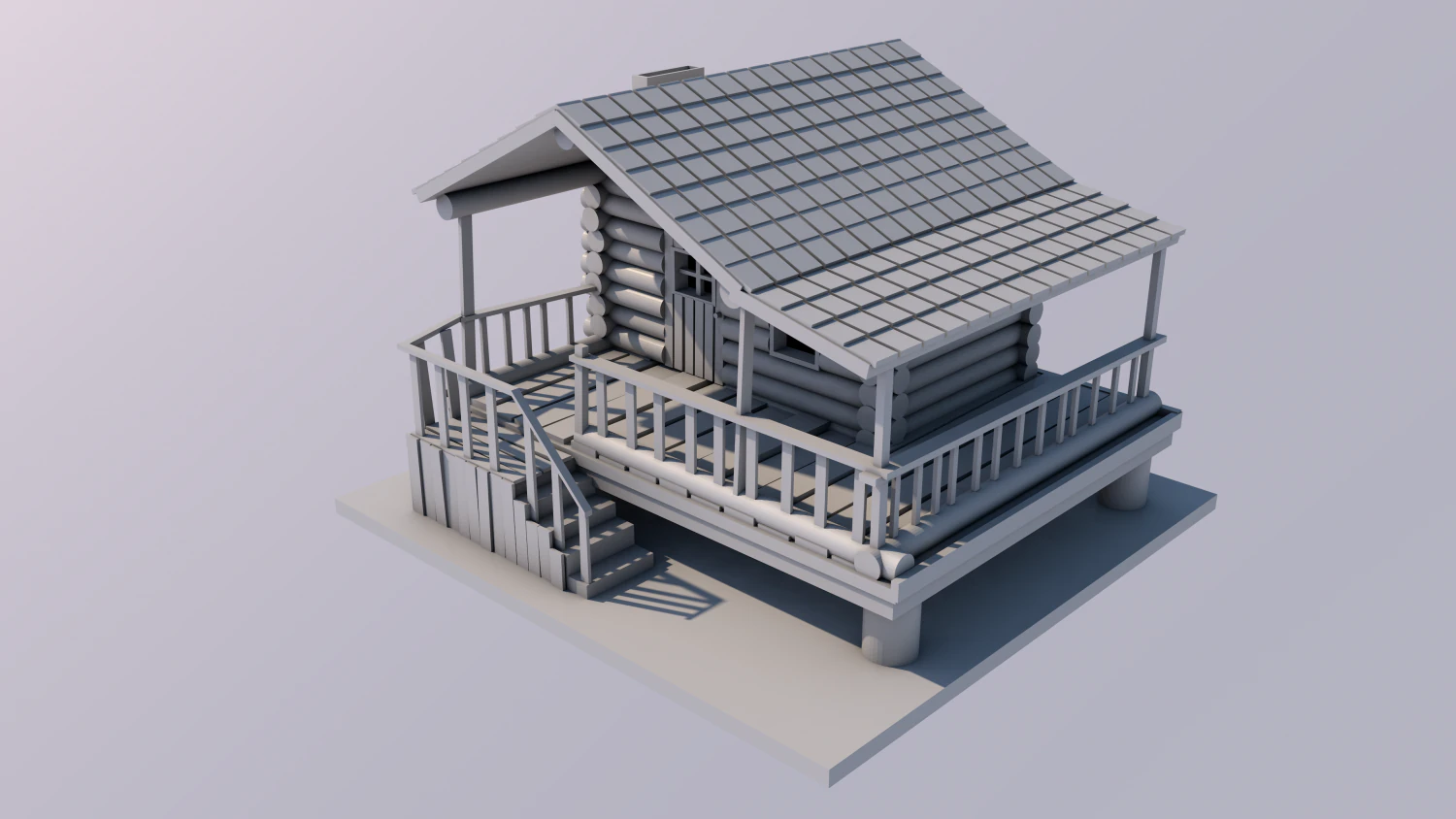 cabin 3D Model .c4d .max .obj .3ds .fbx .stl .blend 