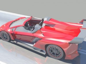 lambhorgini veneo roadster 3D 模型