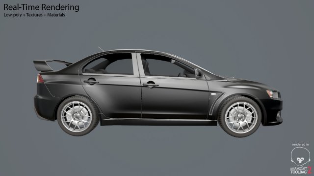 games mitsubishi lancer evo 10 3D मॉडल .c4d .max .obj .3ds .fbx .stl .blend 