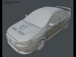 games mitsubishi lancer evo 10 3D मॉडल