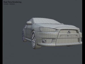games mitsubishi lancer evo 10 3D मॉडल
