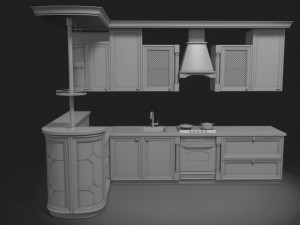 kitchen set Modello 3D