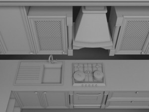 kitchen set 3D Модель