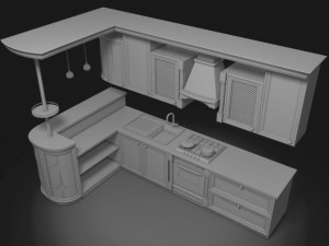 kitchen set 3D Модель