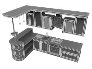 kitchen set 3D Модель