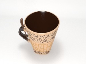 coffee cup with a spoon Modelo 3D