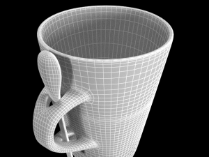 coffee cup with a spoon Modelo 3D