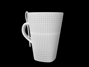 coffee cup with a spoon Modelo 3D
