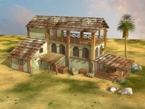 cabane maison vieille maison pour les jeux 3D Modèle 3D