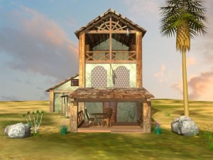 hut house old house for 3d  gaming Modello 3D