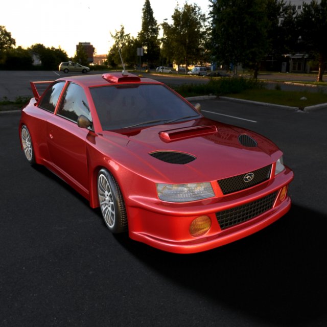 car subaru car car for 3d game 3D Модель .c4d .max .obj .3ds .fbx .stl .blend 