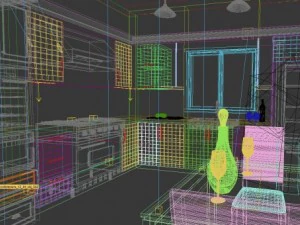 contemporary kitchen 3D Model