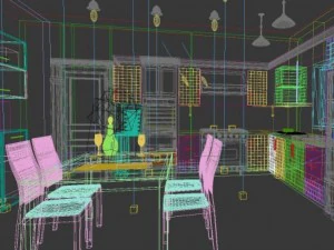 contemporary kitchen 3D Model