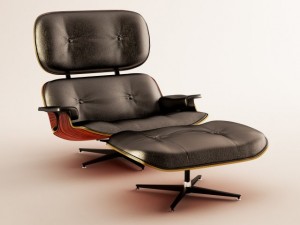 eames  lounge chair   ottoman 3Dモデル